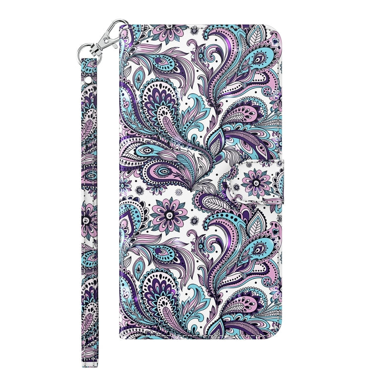 3D Painting Pattern Horizontal Flip TPU + PU Leather Case with Holder & Card Slots & Wallet For iPhone 13 Pro Max(Swirl Pattern)-garmade.com