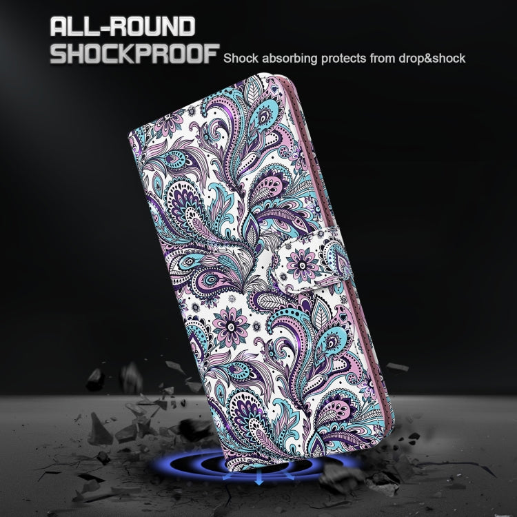 3D Painting Pattern Horizontal Flip TPU + PU Leather Case with Holder & Card Slots & Wallet For iPhone 13 Pro Max(Swirl Pattern)-garmade.com