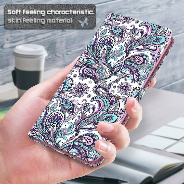 3D Painting Pattern Horizontal Flip TPU + PU Leather Case with Holder & Card Slots & Wallet For iPhone 13 Pro Max(Swirl Pattern)-garmade.com
