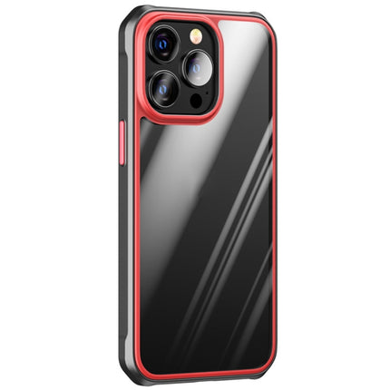 Beautiful Color TPU + Clear PC Four-corner All-inclusive Shockproof Case For iPhone 13(Red)-garmade.com