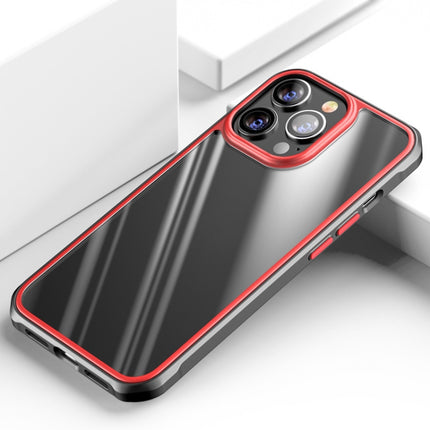 Beautiful Color TPU + Clear PC Four-corner All-inclusive Shockproof Case For iPhone 13 Pro(Red)-garmade.com