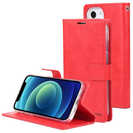 GOOSPERY BLUE MOON Crazy Horse Texture Horizontal Flip Leather Case with Holder & Card Slot & Wallet For iPhone 13(Red)-garmade.com