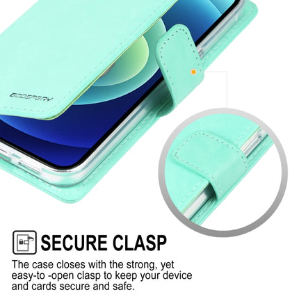 GOOSPERY BLUE MOON Crazy Horse Texture Horizontal Flip Leather Case with Holder & Card Slot & Wallet For iPhone 13(Mint Green)-garmade.com