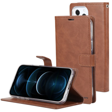GOOSPERY BLUE MOON Crazy Horse Texture Horizontal Flip Leather Case with Holder & Card Slot & Wallet For iPhone 13 Pro(Brown)-garmade.com