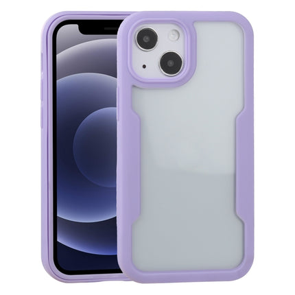 Acrylic + TPU 360 Degrees Full Coverage Shockproof Protective Case For iPhone 13 mini(Purple)-garmade.com