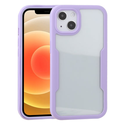 Acrylic + TPU 360 Degrees Full Coverage Shockproof Protective Case For iPhone 13(Purple)-garmade.com