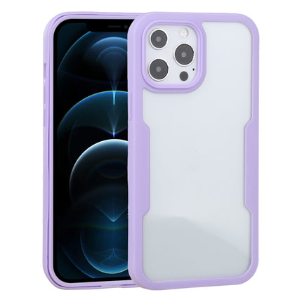 Acrylic + TPU 360 Degrees Full Coverage Shockproof Protective Case For iPhone 13 Pro Max(Purple)-garmade.com