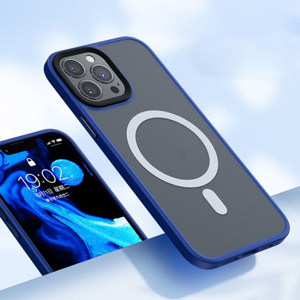 Benks Froested Skin Feeling Magnetic Shockproof Protective Case For iPhone 13 Pro Max(Blue)-garmade.com