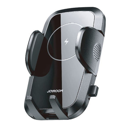 JOYROOM JR-ZS241 15W QI Mechanical Car Wireless Charger Phone Holder Air Outlet Version(Black)-garmade.com