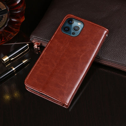 idewei Crazy Horse Texture Horizontal Flip Leather Case with Holder & Card Slots & Wallet For iPhone 13 mini(Brown)-garmade.com