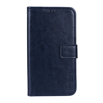 idewei Crazy Horse Texture Horizontal Flip Leather Case with Holder & Card Slots & Wallet For iPhone 13 mini(Dark Blue)-garmade.com