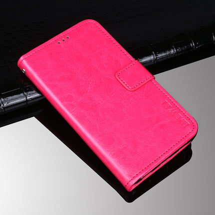 idewei Crazy Horse Texture Horizontal Flip Leather Case with Holder & Card Slots & Wallet For iPhone 13 mini(Rose Red)-garmade.com