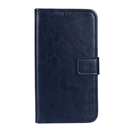 idewei Crazy Horse Texture Horizontal Flip Leather Case with Holder & Card Slots & Wallet For iPhone 13(Dark Blue)-garmade.com