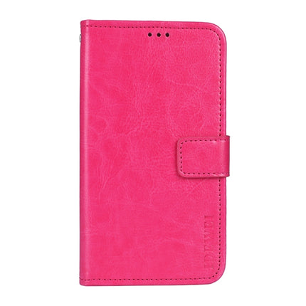 idewei Crazy Horse Texture Horizontal Flip Leather Case with Holder & Card Slots & Wallet For iPhone 13 Pro(Rose Red)-garmade.com