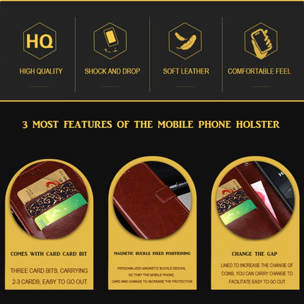 idewei Crazy Horse Texture Horizontal Flip Leather Case with Holder & Card Slots & Wallet For iPhone 13 Pro(Brown)-garmade.com
