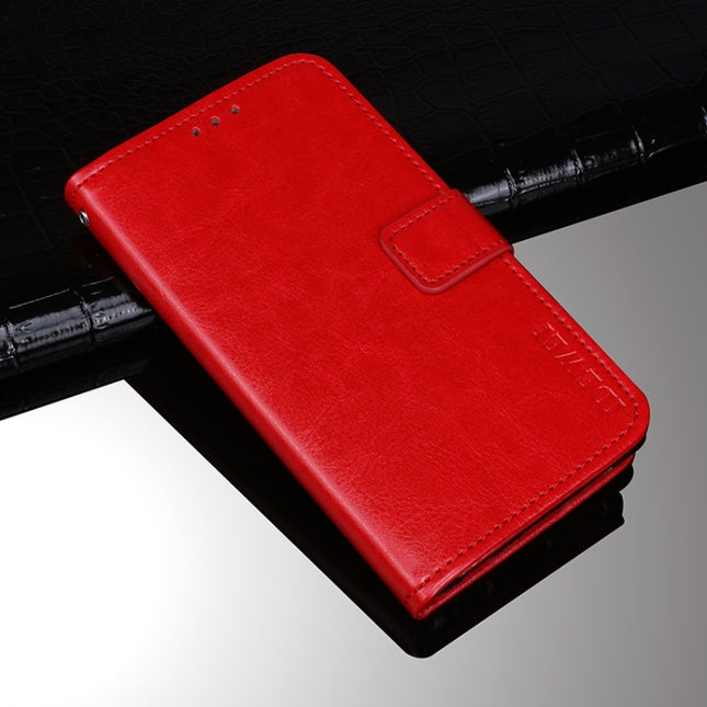 idewei Crazy Horse Texture Horizontal Flip Leather Case with Holder & Card Slots & Wallet For iPhone 13 Pro Max(Red)-garmade.com