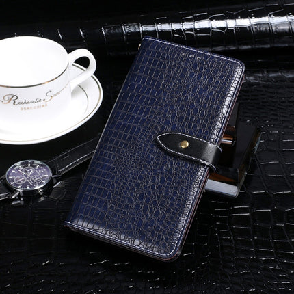 idewei Crocodile Texture Horizontal Flip Leather Case with Holder & Card Slots & Wallet For iPhone 13 Mini(Dark Blue)-garmade.com