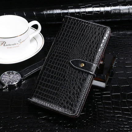 idewei Crocodile Texture Horizontal Flip Leather Case with Holder & Card Slots & Wallet For iPhone 13 Pro(Black)-garmade.com