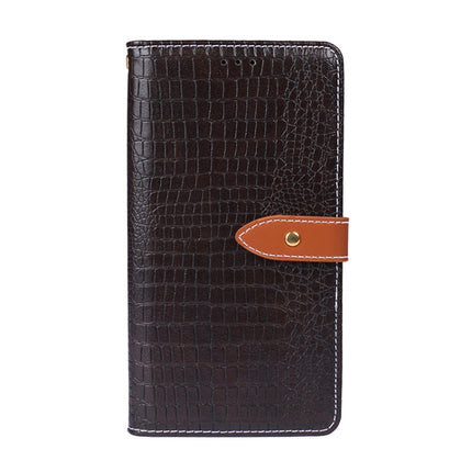 idewei Crocodile Texture Horizontal Flip Leather Case with Holder & Card Slots & Wallet For iPhone 13 Pro(Dark Brown)-garmade.com