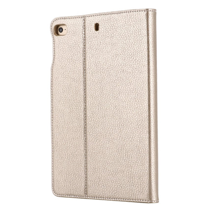 For iPad Mini 2019 & 4 & 3 & 2 & 1 GEBEI PU+TPU Horizontal Flip Protective Case with Holder & Card Slots(Gold)-garmade.com