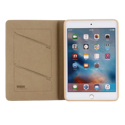 For iPad Mini 2019 & 4 & 3 & 2 & 1 GEBEI PU+TPU Horizontal Flip Protective Case with Holder & Card Slots(Rose Gold)-garmade.com