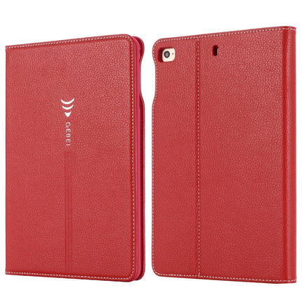 For iPad Mini 2019 & 4 & 3 & 2 & 1 GEBEI PU+TPU Horizontal Flip Protective Case with Holder & Card Slots(Red)-garmade.com