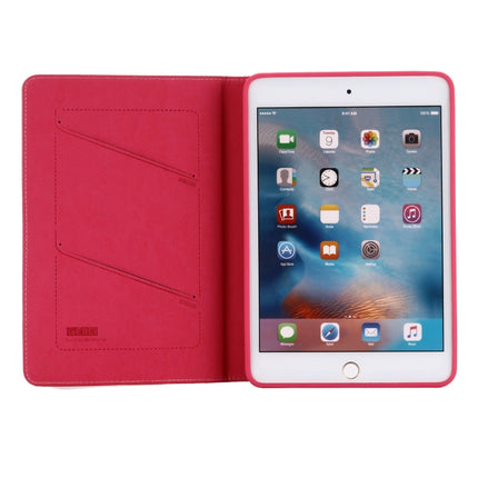 For iPad Mini 2019 & 4 & 3 & 2 & 1 GEBEI PU+TPU Horizontal Flip Protective Case with Holder & Card Slots(Red)-garmade.com