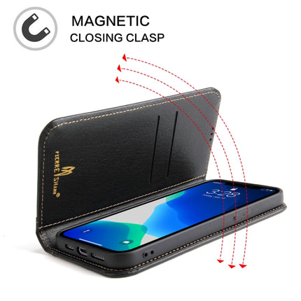 Genuine Leather Horizontal Flip Leather Case with Holder & Card Slots & Wallet For iPhone 13 mini(Black)-garmade.com