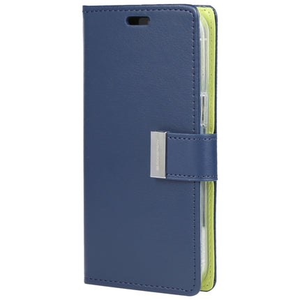 GOOSPERY RICH DIARY Crazy Horse Texture Horizontal Flip Leather Case with Holder & Card Slots & Wallet For iPhone 13(Blue)-garmade.com