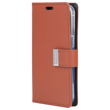 GOOSPERY RICH DIARY Crazy Horse Texture Horizontal Flip Leather Case with Holder & Card Slots & Wallet For iPhone 13(Brown)-garmade.com