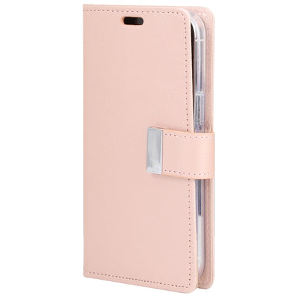 GOOSPERY RICH DIARY Crazy Horse Texture Horizontal Flip Leather Case with Holder & Card Slots & Wallet For iPhone 13(Rose Gold)-garmade.com