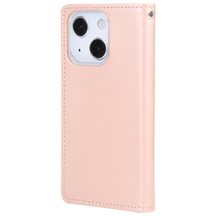 GOOSPERY RICH DIARY Crazy Horse Texture Horizontal Flip Leather Case with Holder & Card Slots & Wallet For iPhone 13(Rose Gold)-garmade.com