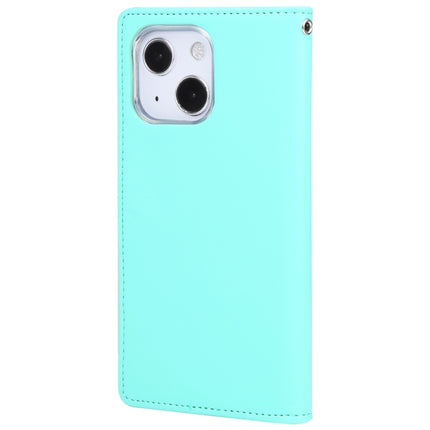 GOOSPERY RICH DIARY Crazy Horse Texture Horizontal Flip Leather Case with Holder & Card Slots & Wallet For iPhone 13(Mint Green)-garmade.com