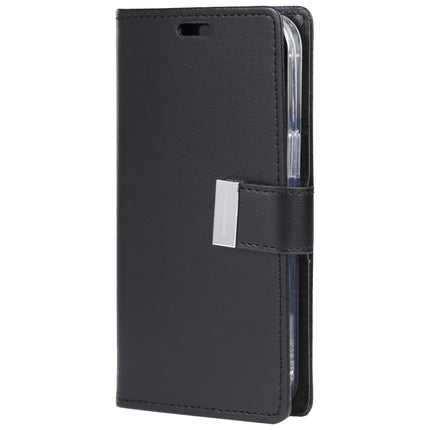 GOOSPERY RICH DIARY Crazy Horse Texture Horizontal Flip Leather Case with Holder & Card Slots & Wallet For iPhone 13(Black)-garmade.com