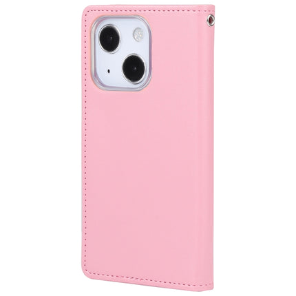 GOOSPERY RICH DIARY Crazy Horse Texture Horizontal Flip Leather Case with Holder & Card Slots & Wallet For iPhone 13(Pink)-garmade.com