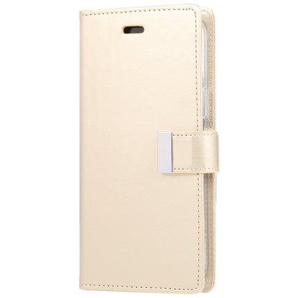 GOOSPERY RICH DIARY Crazy Horse Texture Horizontal Flip Leather Case with Holder & Card Slots & Wallet For iPhone 13 mini(Gold)-garmade.com