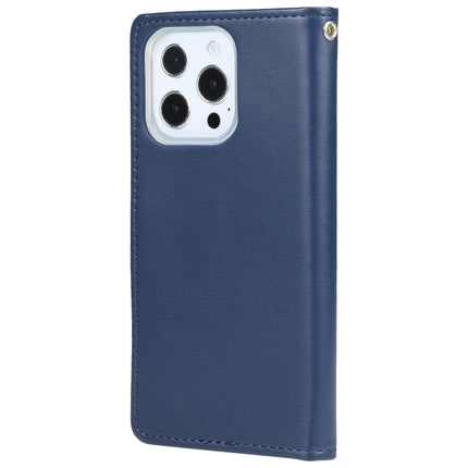 GOOSPERY RICH DIARY Crazy Horse Texture Horizontal Flip Leather Case with Holder & Card Slots & Wallet For iPhone 13 Pro(Blue)-garmade.com