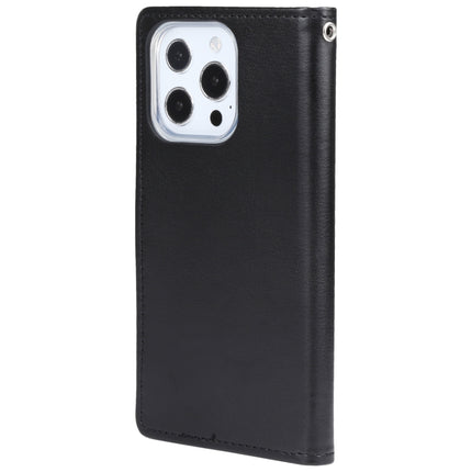 GOOSPERY RICH DIARY Crazy Horse Texture Horizontal Flip Leather Case with Holder & Card Slots & Wallet For iPhone 13 Pro(Black)-garmade.com