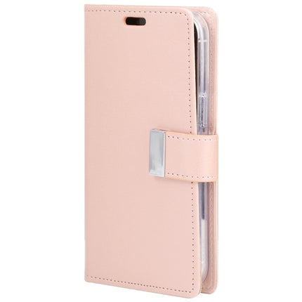 GOOSPERY RICH DIARY Crazy Horse Texture Horizontal Flip Leather Case with Holder & Card Slots & Wallet For iPhone 13 Pro Max(Rose Gold)-garmade.com