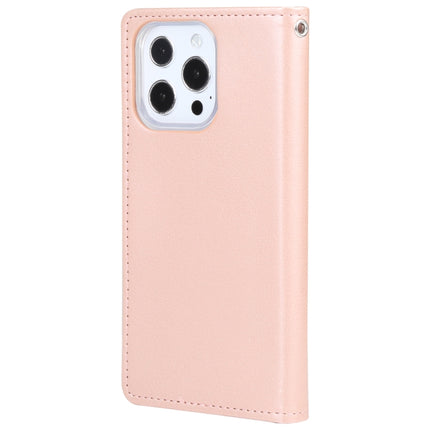 GOOSPERY RICH DIARY Crazy Horse Texture Horizontal Flip Leather Case with Holder & Card Slots & Wallet For iPhone 13 Pro Max(Rose Gold)-garmade.com