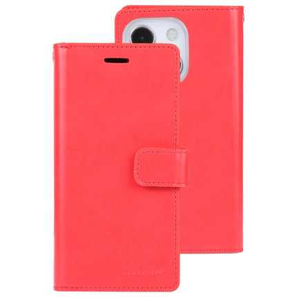 GOOSPERY MANSOOR Crazy Horse Texture Horizontal Flip Leather Case with Holder & Card Slots & Wallet For iPhone 13(Red)-garmade.com