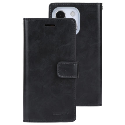 GOOSPERY MANSOOR Crazy Horse Texture Horizontal Flip Leather Case with Holder & Card Slots & Wallet For iPhone 13(Black)-garmade.com