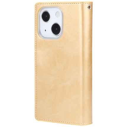 GOOSPERY MANSOOR Crazy Horse Texture Horizontal Flip Leather Case with Holder & Card Slots & Wallet For iPhone 13(Gold)-garmade.com