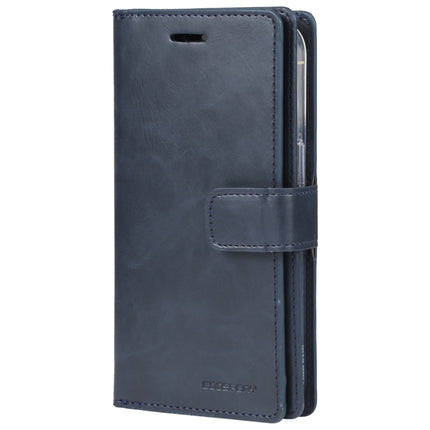 GOOSPERY MANSOOR Crazy Horse Texture Horizontal Flip Leather Case with Holder & Card Slots & Wallet For iPhone 13(Dark Blue)-garmade.com