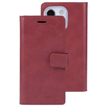 GOOSPERY MANSOOR Crazy Horse Texture Horizontal Flip Leather Case with Holder & Card Slots & Wallet For iPhone 13(Wine Red)-garmade.com
