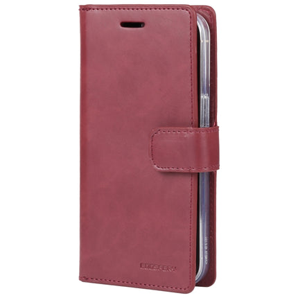 GOOSPERY MANSOOR Crazy Horse Texture Horizontal Flip Leather Case with Holder & Card Slots & Wallet For iPhone 13(Wine Red)-garmade.com