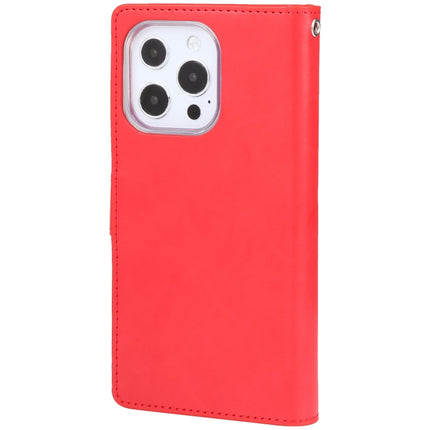 GOOSPERY MANSOOR Crazy Horse Texture Horizontal Flip Leather Case with Holder & Card Slots & Wallet For iPhone 13 Pro(Red)-garmade.com