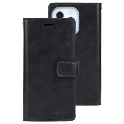 GOOSPERY MANSOOR Crazy Horse Texture Horizontal Flip Leather Case with Holder & Card Slots & Wallet For iPhone 13 Pro(Black)-garmade.com