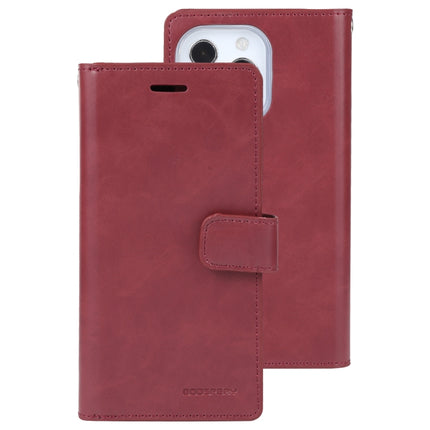 GOOSPERY MANSOOR Crazy Horse Texture Horizontal Flip Leather Case with Holder & Card Slots & Wallet For iPhone 13 Pro(Wine Red)-garmade.com