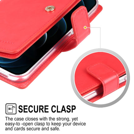 GOOSPERY MANSOOR Crazy Horse Texture Horizontal Flip Leather Case with Holder & Card Slots & Wallet For iPhone 13 Pro(Red)-garmade.com